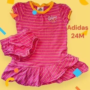 Adidas 24M Girls Shirt Dress w/ Bottoms